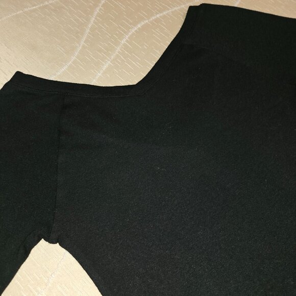 BLACK MINI DRESS with GOLD ACCENTS and RUCHED CUFFS by EXPRESS in SIZE XS - Picture 4 of 11